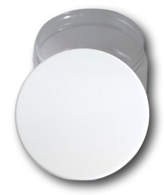 100ml glitterpot PETG (leeg) + deksel wit