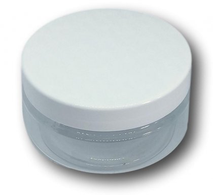 100ml glitterpot PETG (leeg) + deksel wit