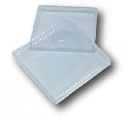 Kunststof pot, transparant, vierkant 51 x 51 x 12mm