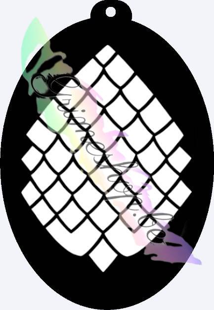 Ministencil Schubben Vis