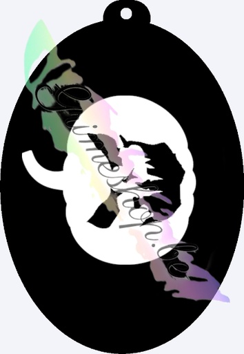 Ministencil Halloween faces pompoen (2 stencils) 