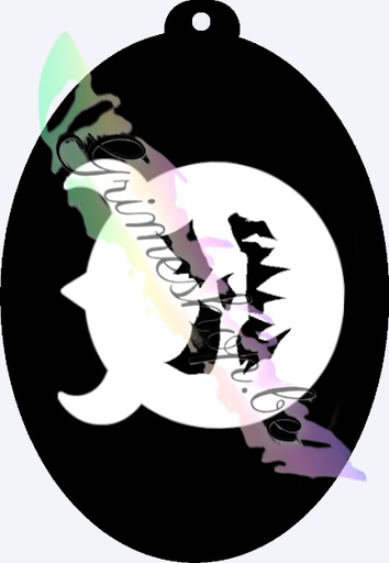 Ministencil Halloween faces rond (2 stencils)